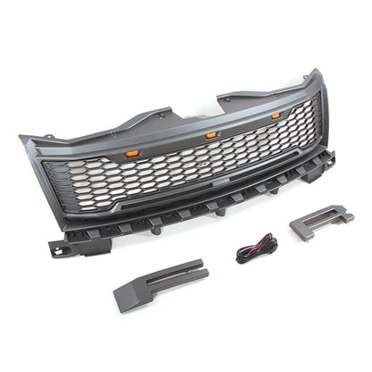 Front Grille Matte Black LED Raptor Style Fit for 2007-2010 Ford Edge