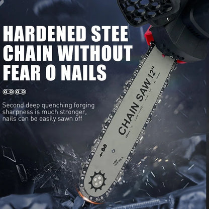 DTWA2-0070 12\" Rechargeable Cordless Chainsaw Portable Industrial Grade Brushless Electric Chain Saw