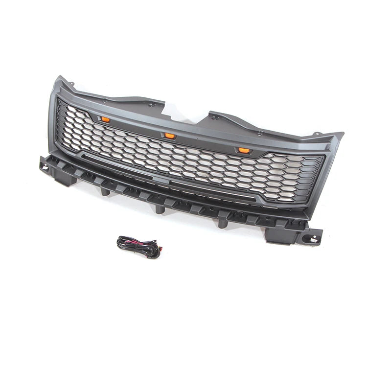 Front Grille Matte Black LED Raptor Style Fit for 2007-2010 Ford Edge