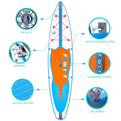 FUNWATER Dropshipping Big Standup Paddleboard Koi sup Board Fish Design Surf Board 14 ft sup Stand up Paddle Board Surfing