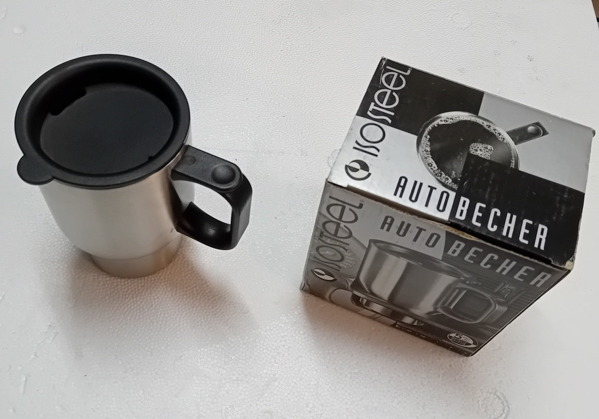 Bicchiere Acciaio Inox Contenitore Termico Auto 0,40 L