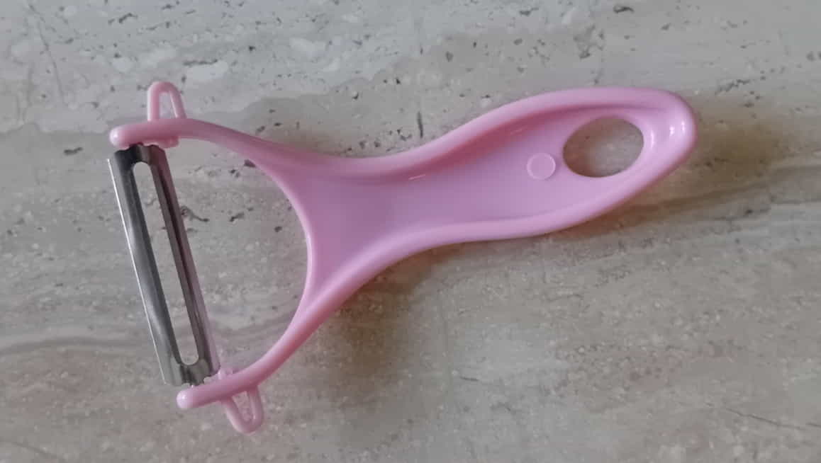 Pelapatate inox/plastica PP - steels_IP 2213-pink
