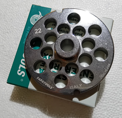 PIASTRA INOX PER TRITACARNE FAPATOOLS  MOD. 22 FORO DA 12 mm