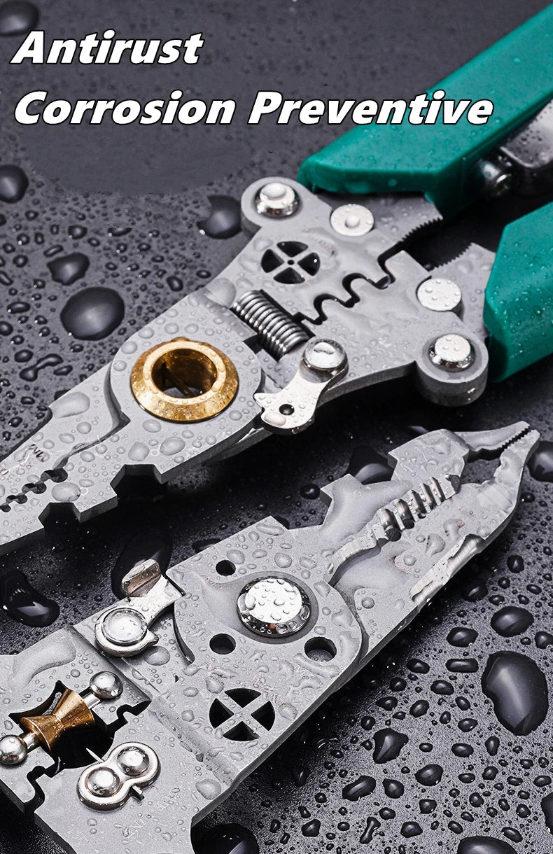 Spelafili multifunzionale con penna per test elettrico, pinza per cavi pieghevole, pinza pieghevole elettrica per il taglio