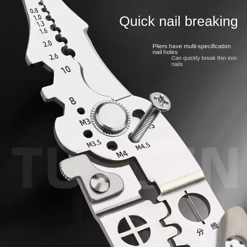 Pinze per elettricisti multifunzionali per spaccare e spelare i cavi specializzate per elettricisti