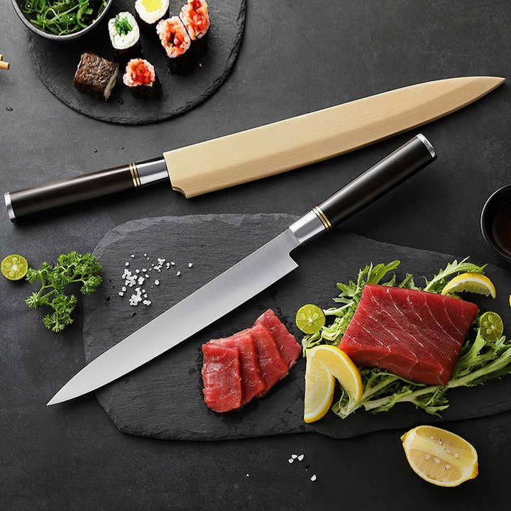 coltello sashimi Xinzuo 270 mm con fodero in legno -