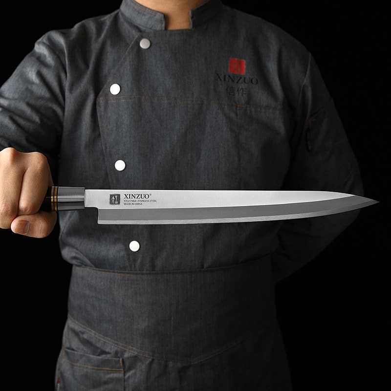 coltello sashimi Xinzuo 270 mm con fodero in legno -