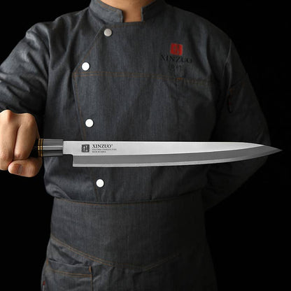 coltello sashimi Xinzuo 270 mm con fodero in legno -