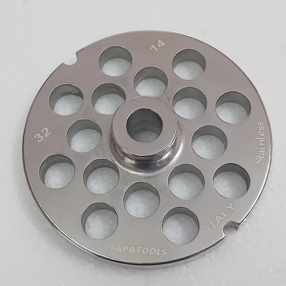 PIASTRA INOX PER TRITACARNE FAPATOOLS  MOD. 32 FORO DA 14 mm