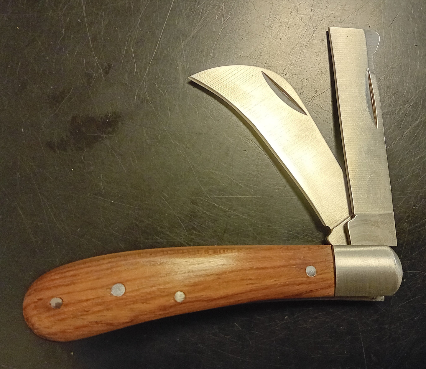 Coltello innesto-giardinaggio-fiori lama doppia inox 65 mm Steels_IP -CR042