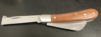 Coltello innesto-giardinaggio-fiori lama doppia inox 65 mm Steels_IP -CR042
