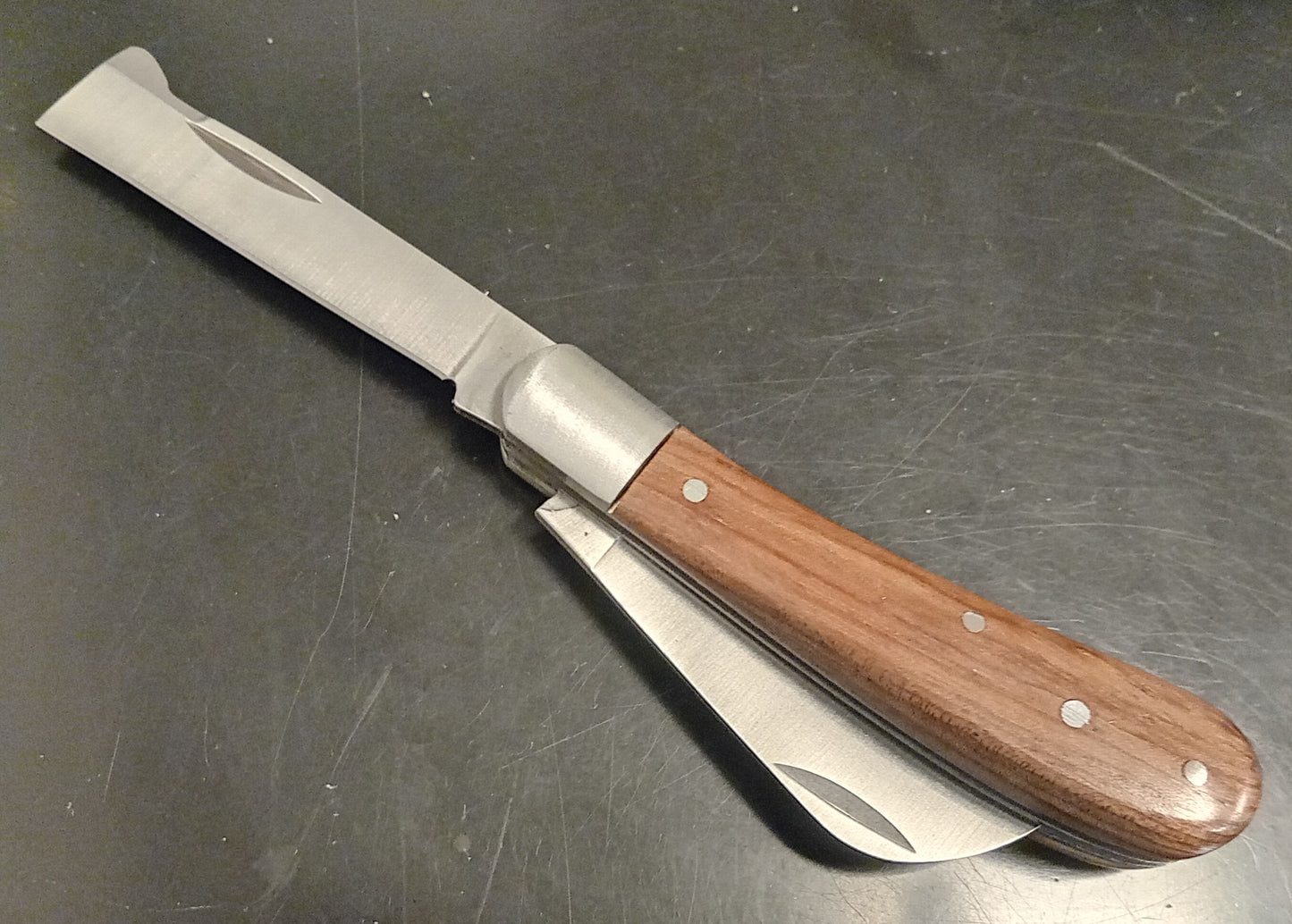 Coltello innesto-giardinaggio-fiori lama doppia inox 65 mm Steels_IP -CR042