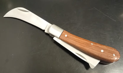 Coltello innesto-giardinaggio-fiori lama doppia inox 65 mm Steels_IP -CR042