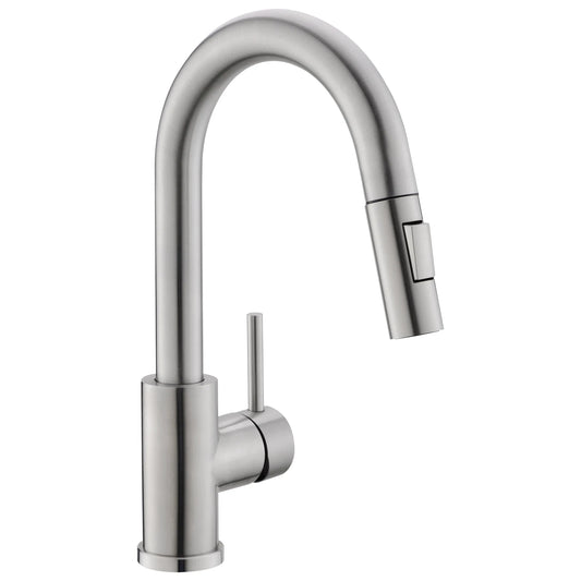 Modern Single-Handle 304 Stainless Steel Pull-Out Faucet Rotatable Design for Hotel Kitchen Use