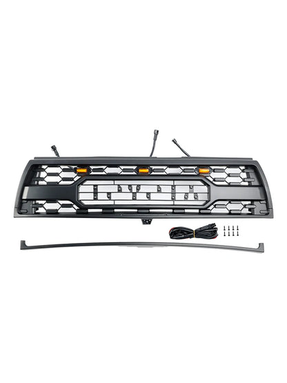 Matte Black Front Bumper Grill Grille for Toyota 4Runner 1996-2000 With Led and Letter