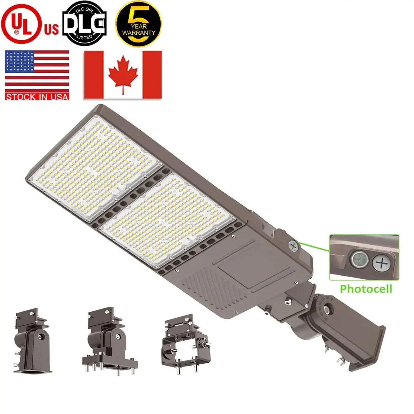 Area Light 5000K 44800Lm 100~277V Fixture Replaces 150W-320W HID Led Street Shoebox Light