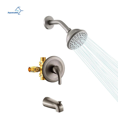 USA Warehouse Delivery Bathroom Wall Mounted Shower Faucets with Pressure Balance Valve and Tub Spout