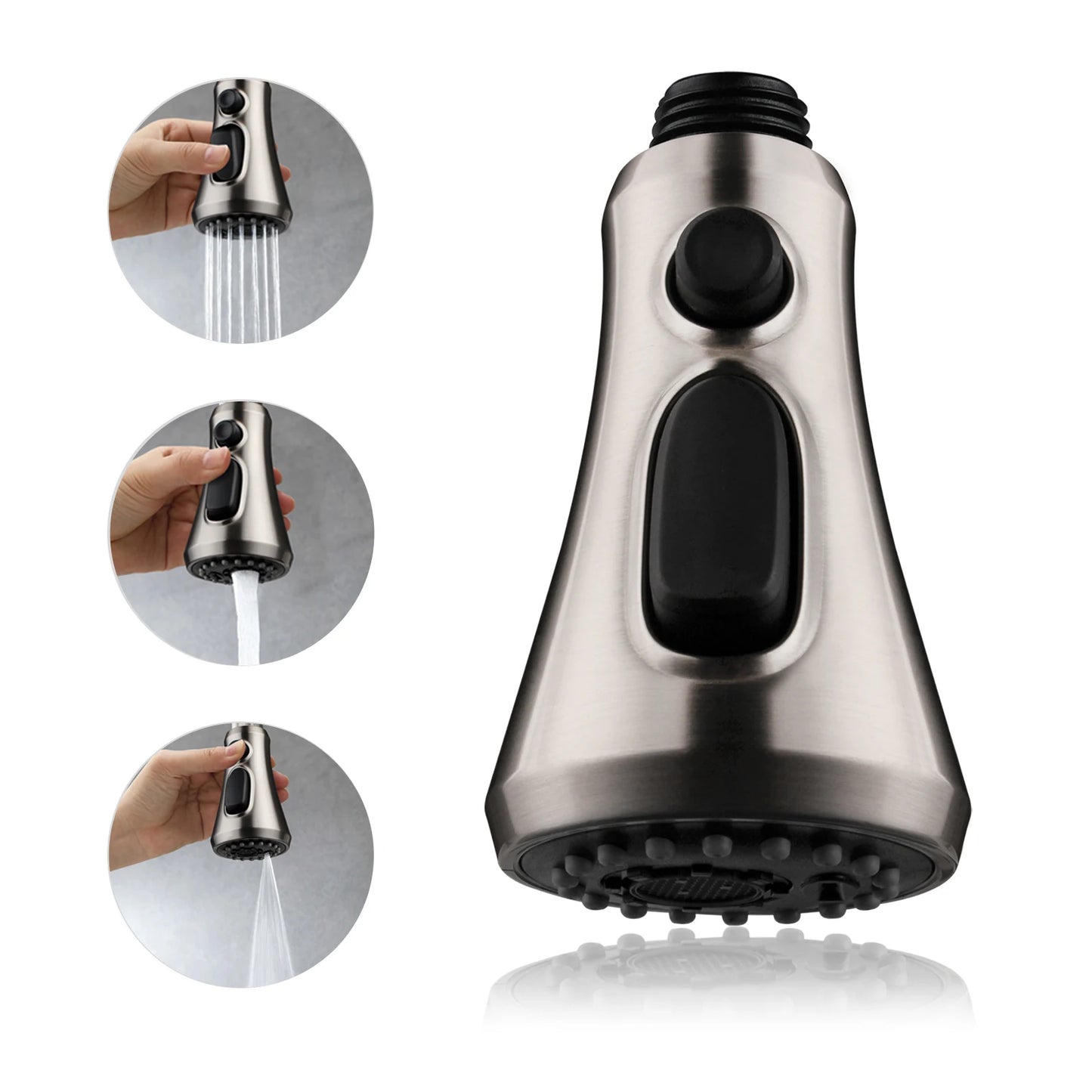 Aquacubic 3 Functions Kitchen Faucet Sprayer Head Pull Out Sink Faucet Spray Head Pull Down Faucet Nozzle Spout