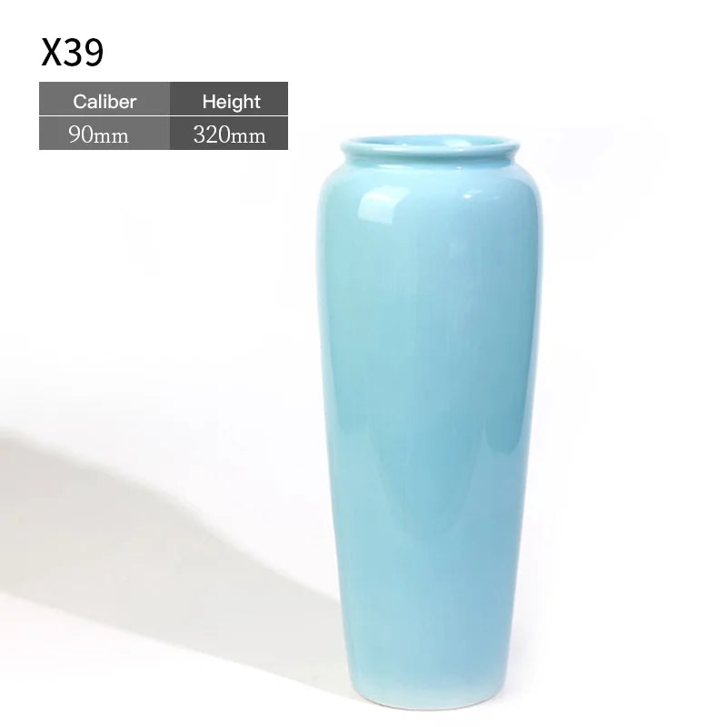 Ceramic Vase Chinese Style Tabletop Vase Decoration Living Room Flower Arrangement Flower Art Decoration Jewelry Home