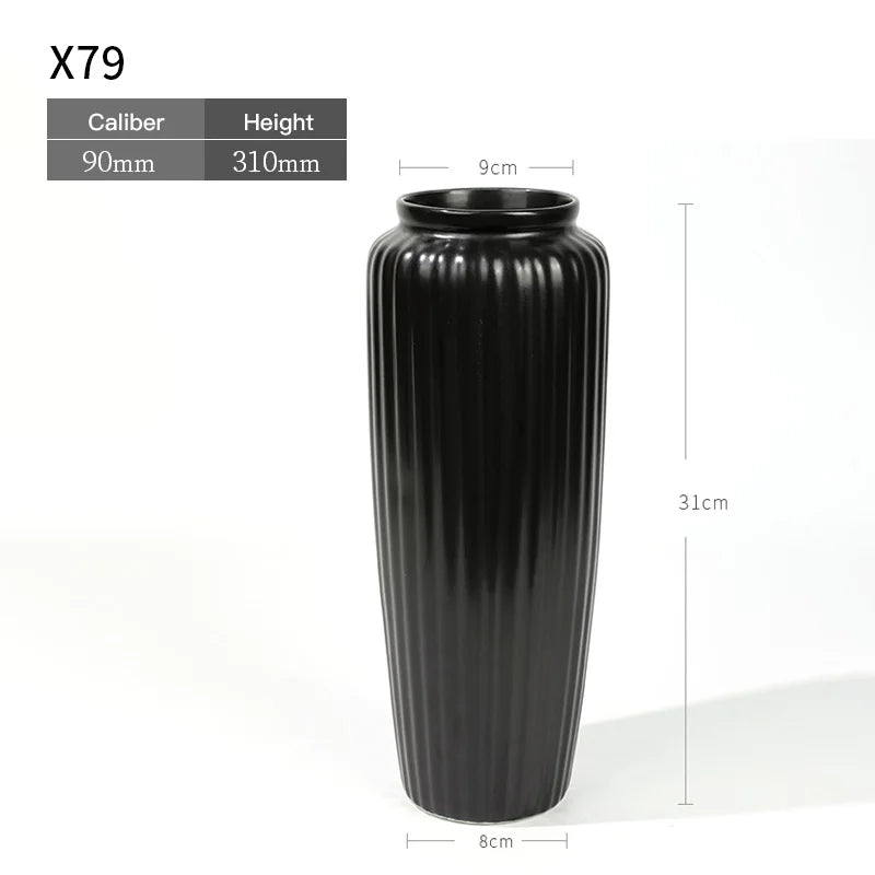 Ceramic Vase Chinese Style Tabletop Vase Decoration Living Room Flower Arrangement Flower Art Decoration Jewelry Home