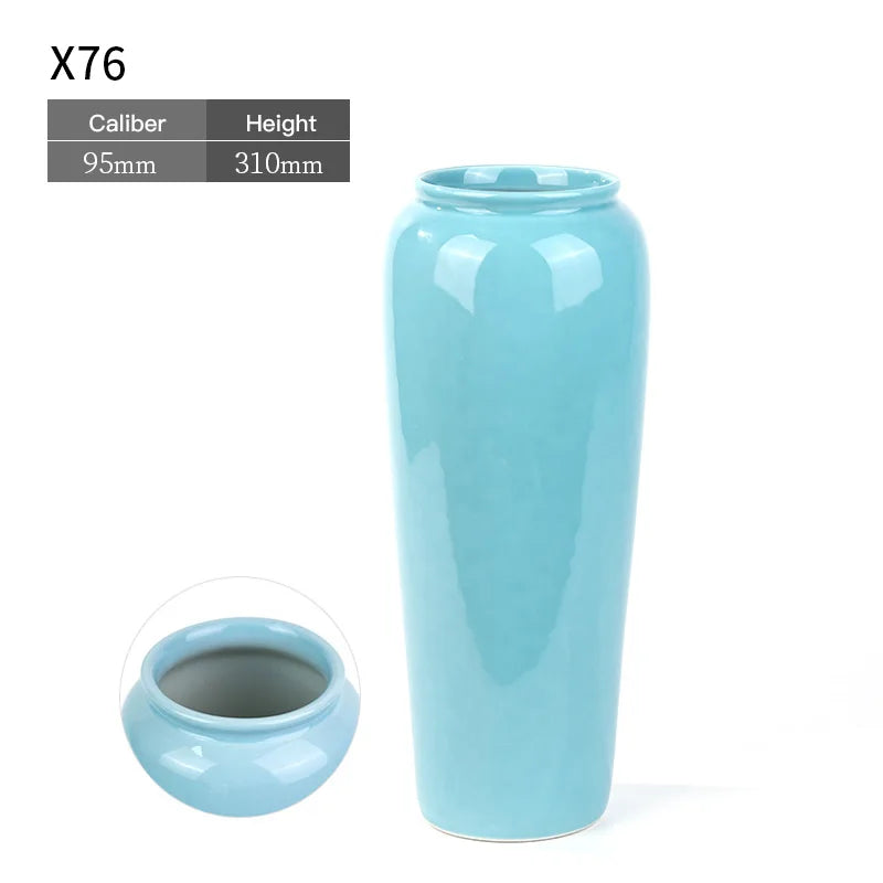 Ceramic Vase Chinese Style Tabletop Vase Decoration Living Room Flower Arrangement Flower Art Decoration Jewelry Home