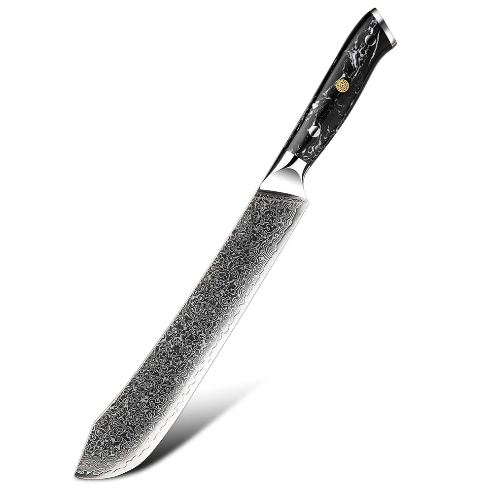 Luxury Turquoise Stone Handle Damascus Chef Knife Set Professional Chef Knife Set Japanese Chef Knife Set