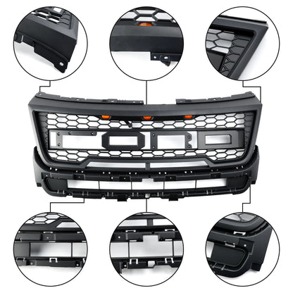 Front Upper Bumper Grille Grill for Ford Explorer 2016-2018 With Lights Letter