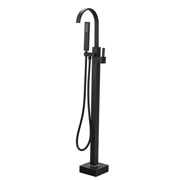 Matte Black Stand Bathtub Luxury Bathroom Free Floor Standing Bathtub Faucet Mixer Shower Design Brass Modern Outer Carton Box