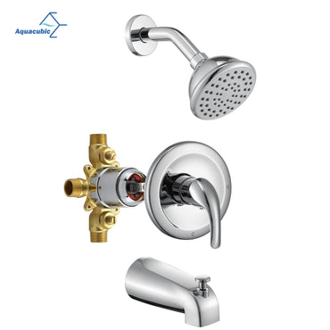 USA Warehouse Delivery Bathroom Wall Mounted Shower Faucets with Pressure Balance Valve and Tub Spout