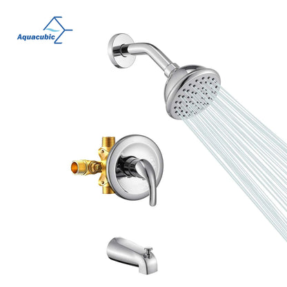 Shipment From US Warehouse Shower Head Rainfall Wall Mounted Bathroom Pressure Balance Rough-in Valve Shower Faucet