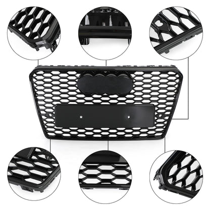 For Audi A7/S7 2012 2013 2014 2015 RS7 Style Honeycomb Sport Mesh Hex Grille Grill Black With Letter