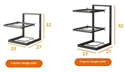 OEM Multi-functional Household Kitchen Rack Undercountertop Sink Cabinet Organizer with Multi-layer Pot Holder Storage