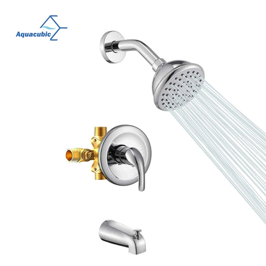 USA Free Shipping CUPC Pressure Balance Concealed Shower and Tub Faucet Set with Tub Spout