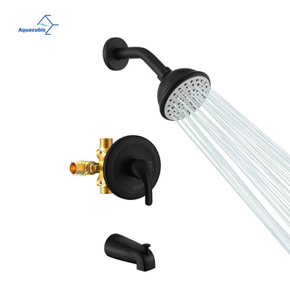 US Inventory Shipment Home Chrome Bathroom Concealed Shower Faucet with Pressure Balance Valve and Tub Spout