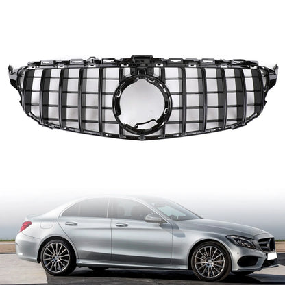 GTR Style Grill Grille W/Camera for Mercedes-Benz W20 W/Camera W205 C205 A205 AMG 2019 With Logo