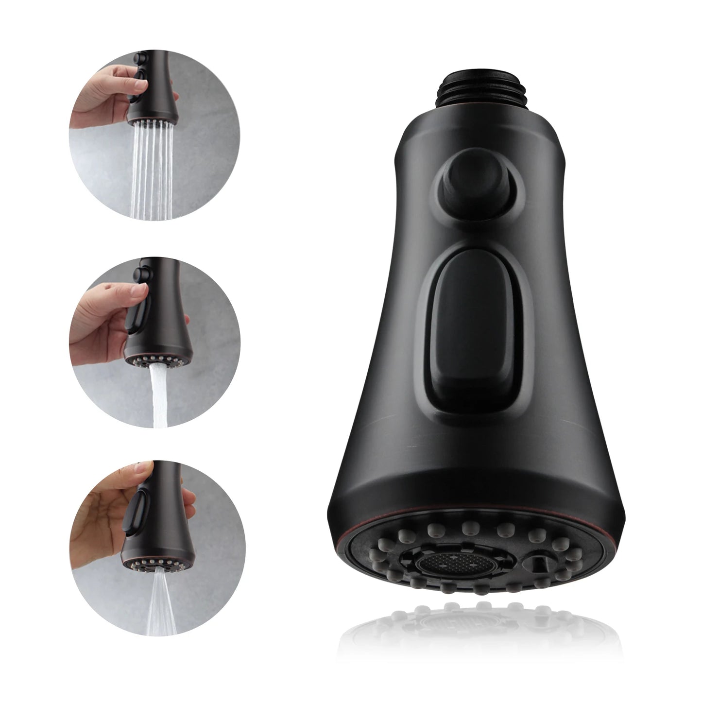 Aquacubic 3 Functions Kitchen Faucet Sprayer Head Pull Out Sink Faucet Spray Head Pull Down Faucet Nozzle Spout