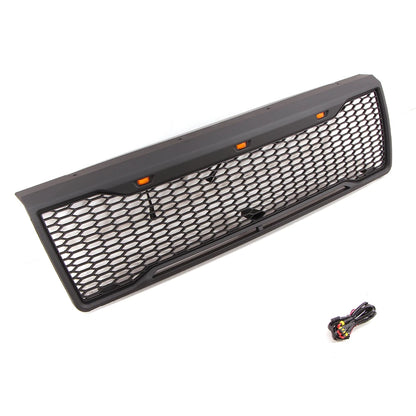 Auto Parts Front Grille Mesh Grille W/LED Fit for 1992-1996 Ford BRONCO F150