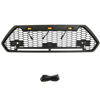 2020 New Style Honeycomb Front Grille With Amber Light Fit for RAV4