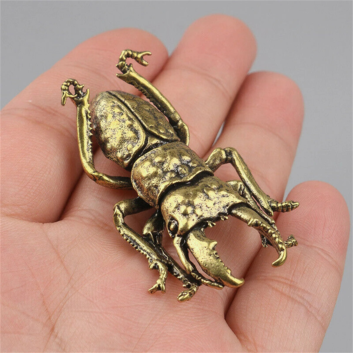 Solid Brass Insect Figurine Small Insect Statue House Ornament Animal Figurines Home Supplies
