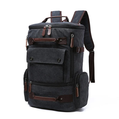 ZUOLUNDUO High Capacity Casual Canvas Travel Backpack Vintage Backpack Men's Backpacks