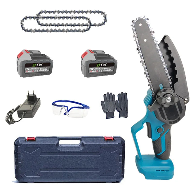 DTWA2-0058 Li-Ion Battery Electric Chain Saw Cordless 6-Inch Mini Portable Chain Saw
