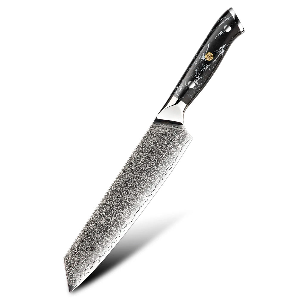 BlackTurquoise Stone Handle Professional Knife Set Damascus Steel Kitchen Knife Set Japanese Damascus Knife Set