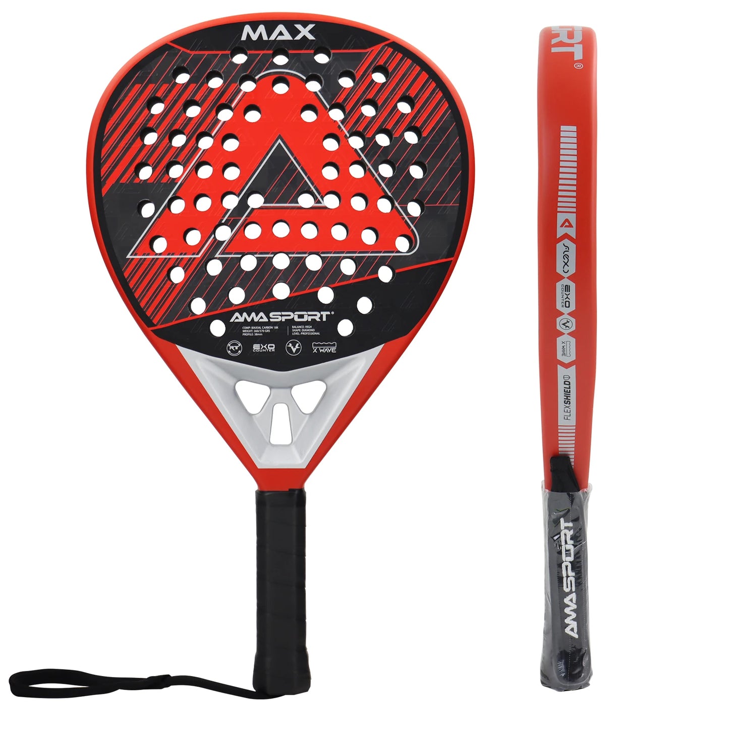 Ready to Ship AMA Sport 2025 New Arrival High Performance 18K/Ti Padel Racket