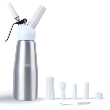103-0001 Custom LOGO Aluminium 500ML Whip Cream Dispenser Cream Whipper with Decorating Tips